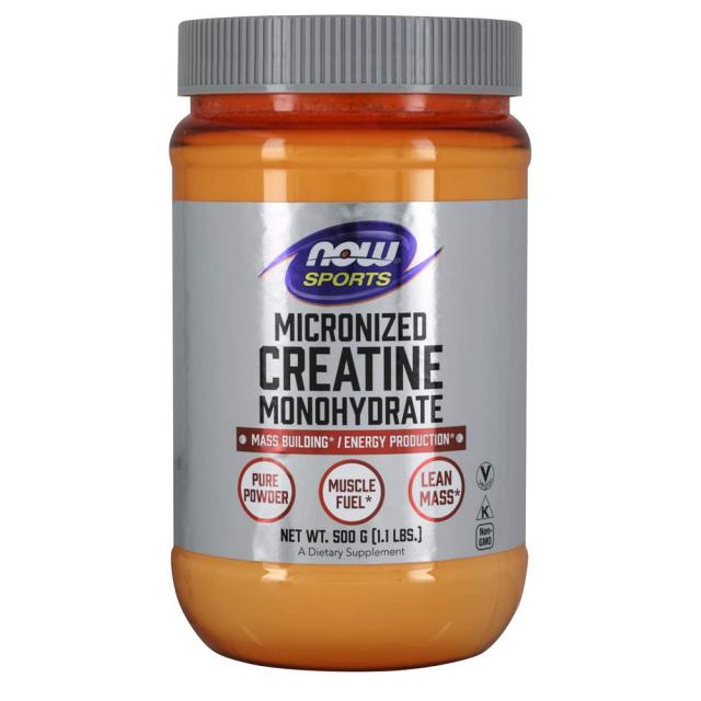 NOW Foods Micronized Creatine Monohydrate 미분화 크레아틴 모노하이드레이트 500g, 1개