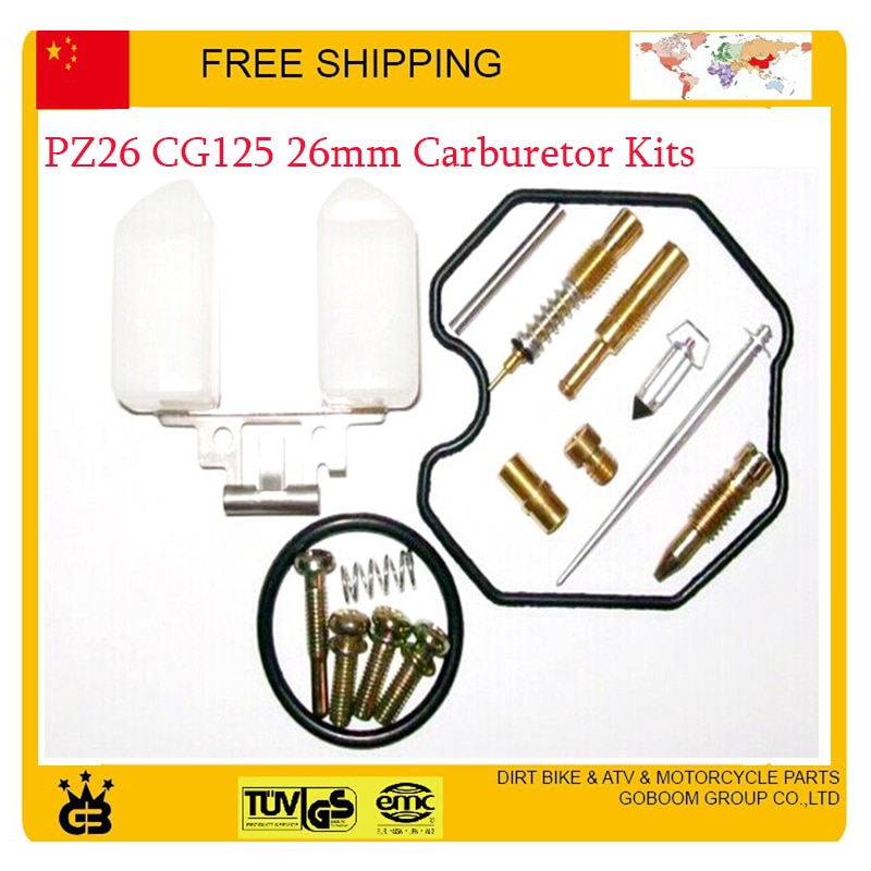 26mm 기화기 키트 pz26 vm22 cg 125cc 오토바이 수리 도구 가스켓 제트 가스켓 유휴 밸브 바늘 carbs 액세서리 부품, 1개