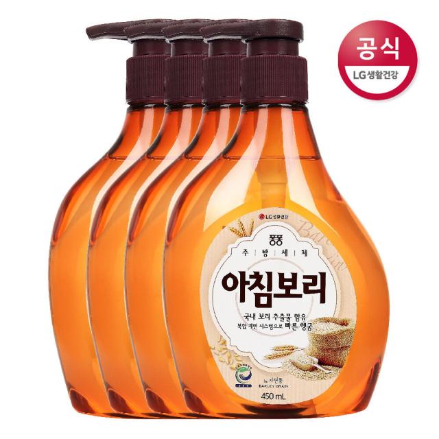 [신세계TV쇼핑]LG생활건강 퐁퐁 아침보리 용기 450ml x4개, 1