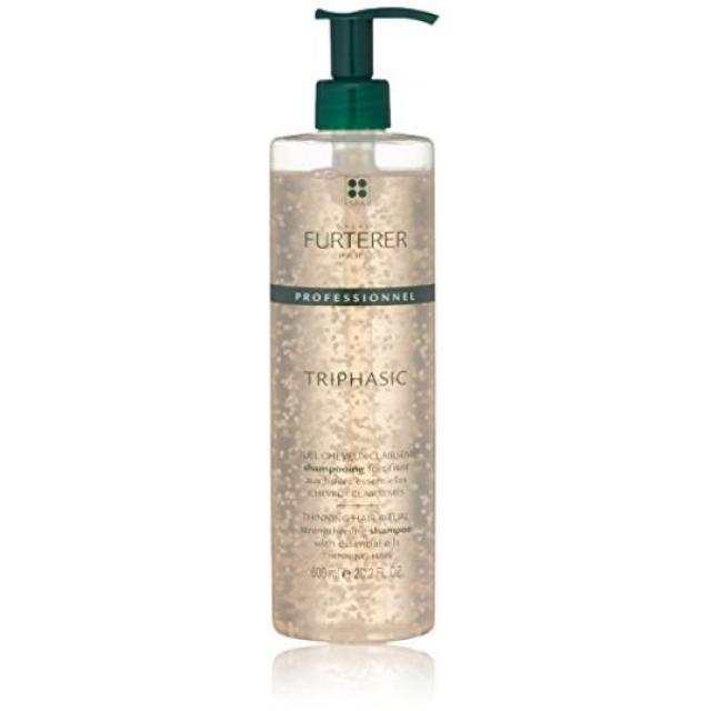 Rene Furterer TRIPHASIC 강화 샴푸 머리 숱 두피 혈액 미소 순환 남성과 여성 펌프 20.2 oz. Rene Furtere, 단일상품