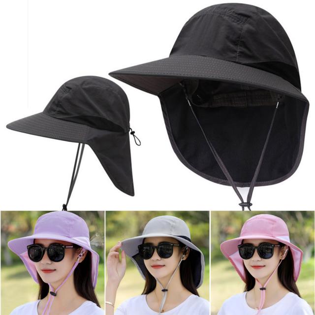 원더씨 뒷면까지 자외선차단 햇볕가리개 플랩캡 남녀공용 성인용 물놀이 워터파크 모자