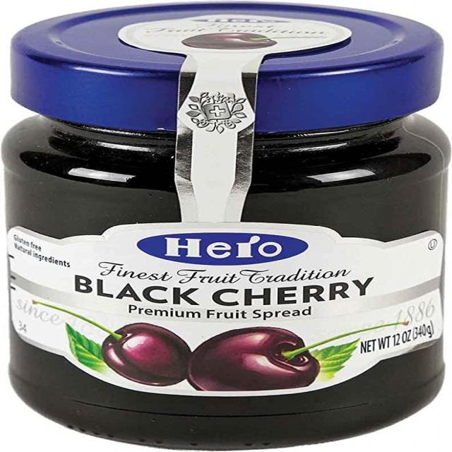 Hero Premium Fruit Spreads 블랙 체리 프리미엄 과일 스프레드 보존제, 355ml 가성비 추천 미국직구