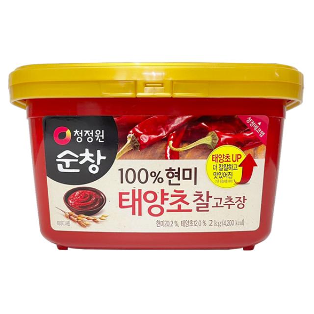 청정원순창 100% 현미 태양초 찰고추장, 2kg, 1개