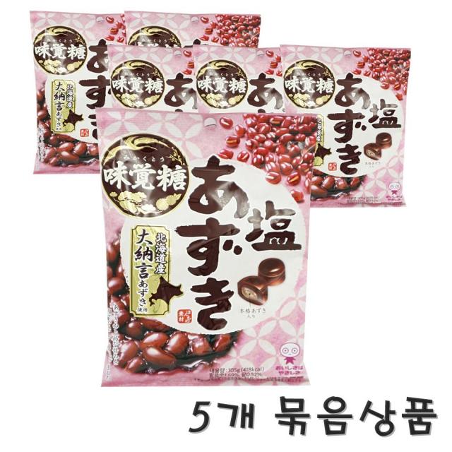 UHA 아주끼 캔디 팥사탕 105g (5개 묶음) 국내배송