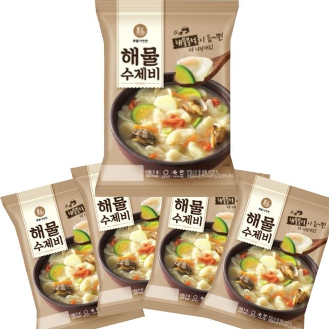 이가자연면 시원한 해물수제비 188.5g x5개, 단품