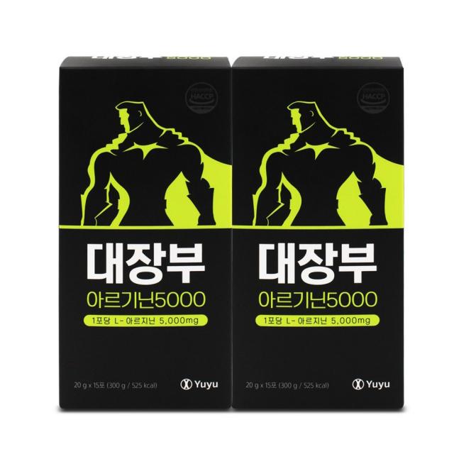 유유제약 대장부 아르기닌 5000mg 고함량 아르지닌 마카 아연 타우린, 30포