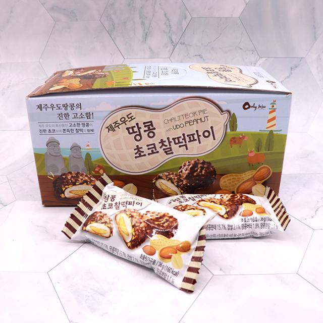 제주 우도땅콩 초코 찰떡파이 20개입, 36g, 20개