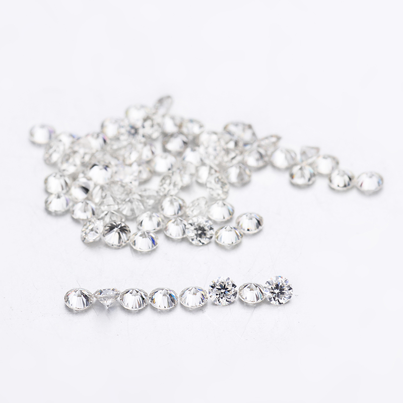 Gh 화이트 색상 50 개/갑/팩 느슨한 다이아몬드 비즈 1.4mm 라운드 브릴리언트 느슨한 moissanites 돌 근처