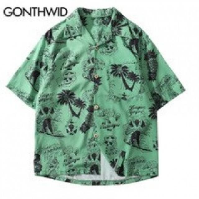 [해외]남성상의 GONTHWID Graffiti Flamingo di Pa