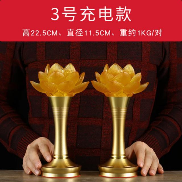 해외상품 불교용품 급불등은 연꽃등 불공급등 가정용 불등 한 쌍의 전기를 충전할 수 있다.-43543, 옵션03