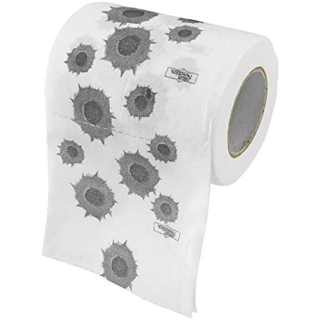 Fairly Odd Novelties Bullet Holes Novelty Toilet Paper 상당히 이상한 참신 총알 구멍 참신 화장지, 1