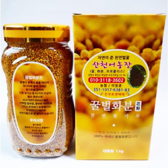 22년 국산 햇 벌꽃가루 건조 벌화분 1kg 비폴렌 자연산, 1kg, 1개