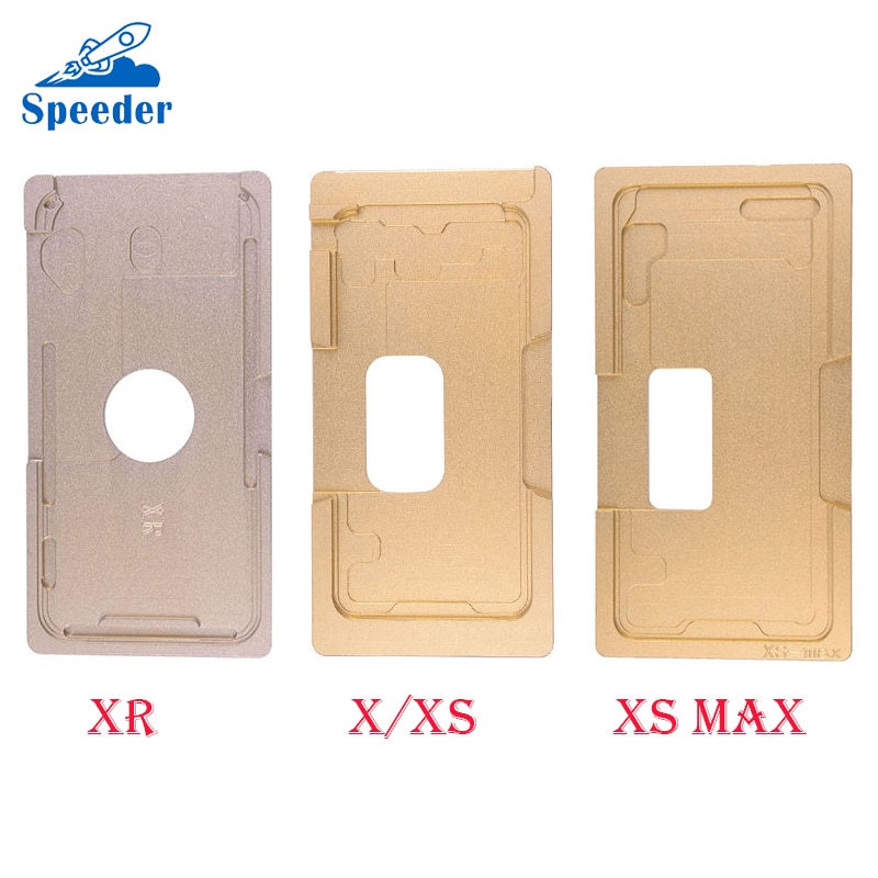 알루미늄 합금 lcd 스크린 아이폰 x/xs/xr/xs max에 대 한 금형을 라미네이팅 안전하게 oca 분리/교체 접착제 때 lcd를 개최|휴대폰 액세사리 묶음|, 1개, For iphone x xs, 단일