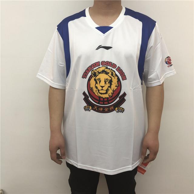 남자셔츠 리닝 남자 CBA리그전 찬조 시리즈 농구 캐쥬얼 반팔 T여름티셔츠 프린팅 티셔츠 APLJ2231, C14-도안참조 ATSH407-1