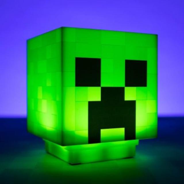 Minecraft 횃불 LED 램프 충전식 무드등 수면등 벽돌 변색병 토치 조명, 악착같이 두려워하다