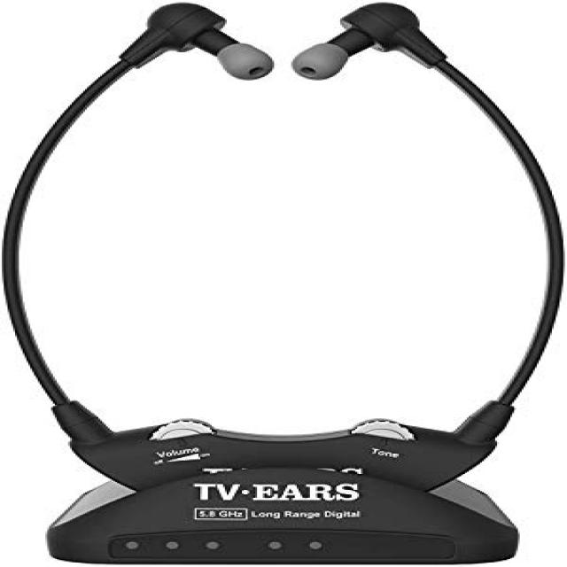 소니 Tv Ears 장거리 무선 헤드셋 시스템 – 청각 장애가있는 Tv 시청자를위한 Tv 헤드폰 증폭기 – 최대 50 피트까지 맑은 오디오 전송 – 의사가 권장하는 Tv 용 음성 명확화 증폭기 미국출고 577741 단일옵션