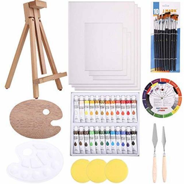 48pc Deluxe Painting Kits for Adults - Includes Adjustable Woo/548750, 상세내용참조