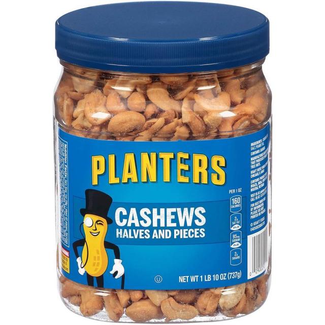 Planters (미국)Planters 플랜터 캐슈 반쪽 조각 1 파운드 10온스 견과류, 1개