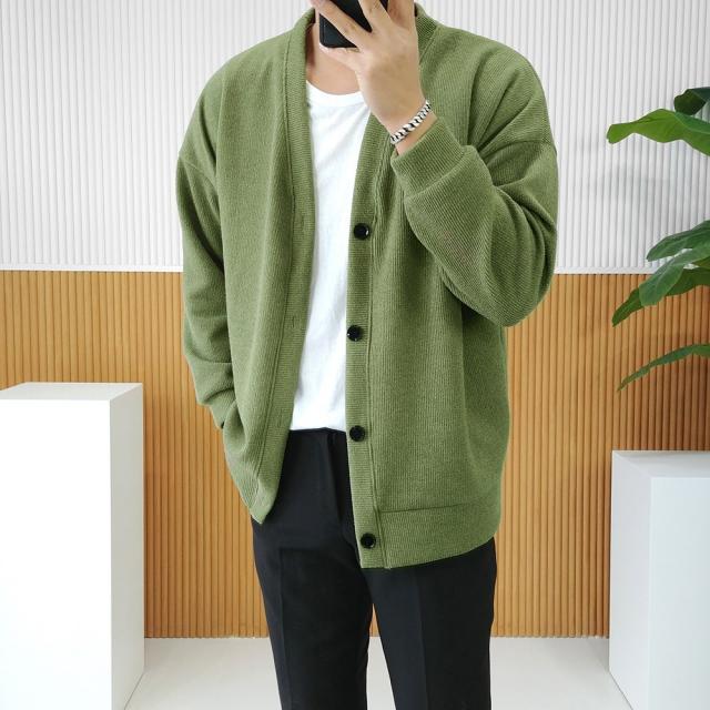 로니제이 남자 드랍 루즈핏 무지 사계절 데일리 가디건