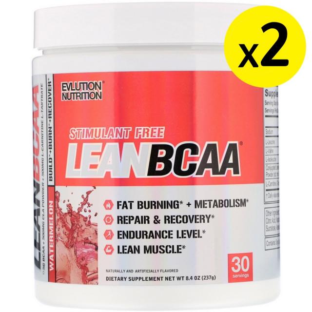 EVLution Nutrition 각성제 없는 순 BCAA 지방 연소제 지구력 회복 근육 강화 수박 8.4oz(237g)(Discontinued Item) 2개, 상세설명참조