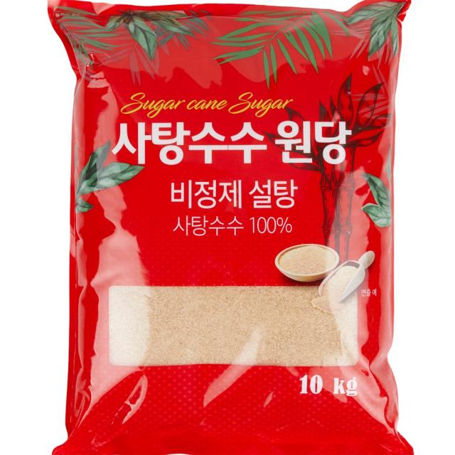 비정제원당10kg 비정제설탕 원당 사탕수수당 (슈가푸드), 1개