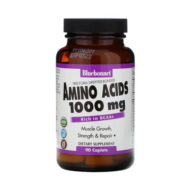 블루보넷 아미노산 캡슐 3000mg 복합체 베지캡슐 90정 글루탐산 함유, 1개, 기본