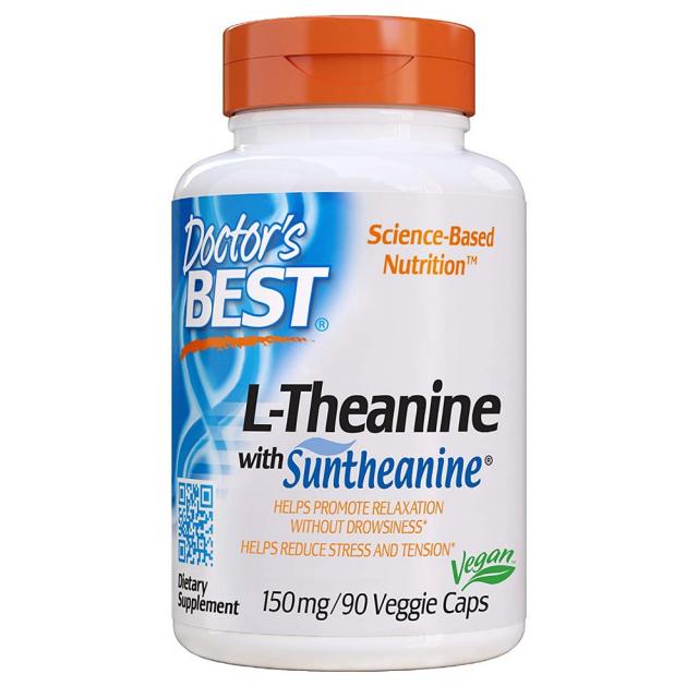 (번들) 닥터스 베스트 테아닌 150mg 90 베지캡슐 2통 Doctors Best L-Theanine Contains Suntheanine