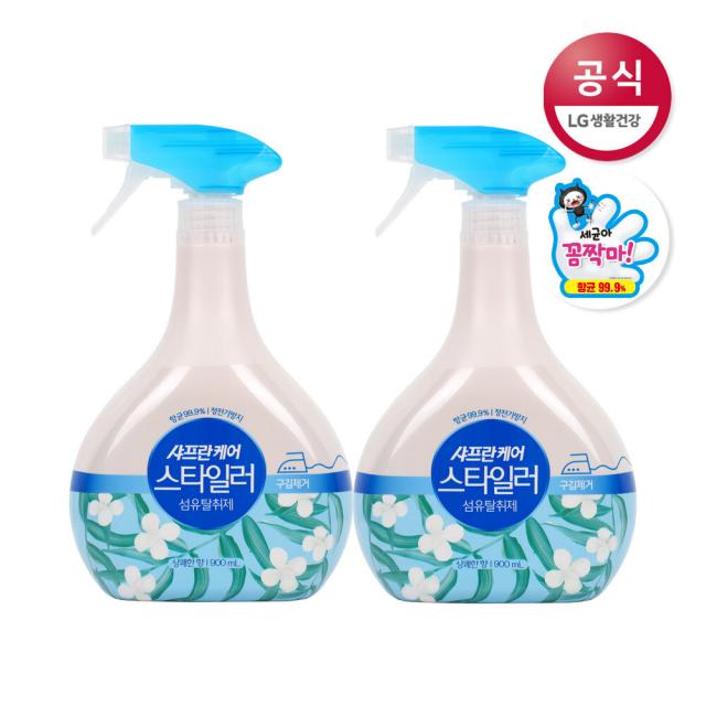  신세계tv쇼핑 샤프란케어 스타일러 섬유탈취제 상쾌한향 900ml X2개 상쾌한향 2개