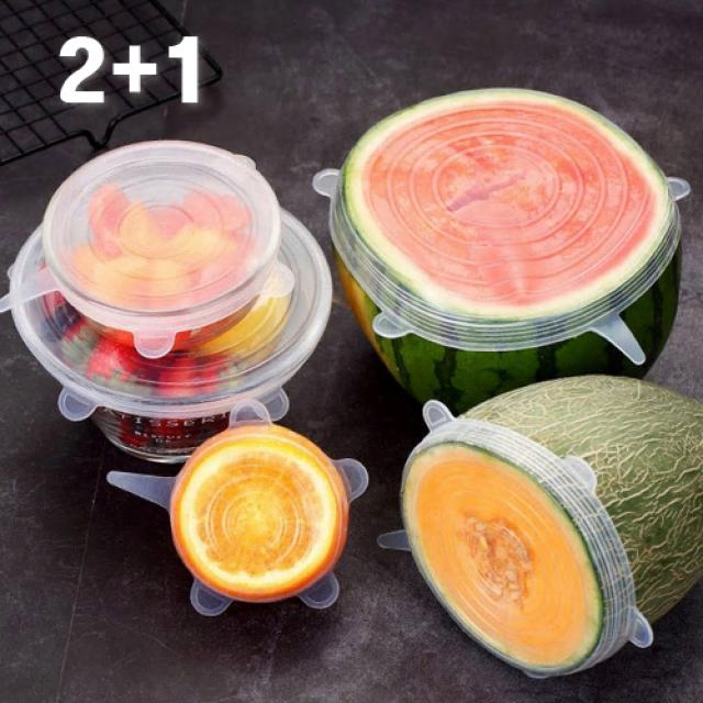 [달라몰] NaOBee 실리콘 요술뚜껑 / 실리콘 덮개 - 6종세트 [2+1] 18P