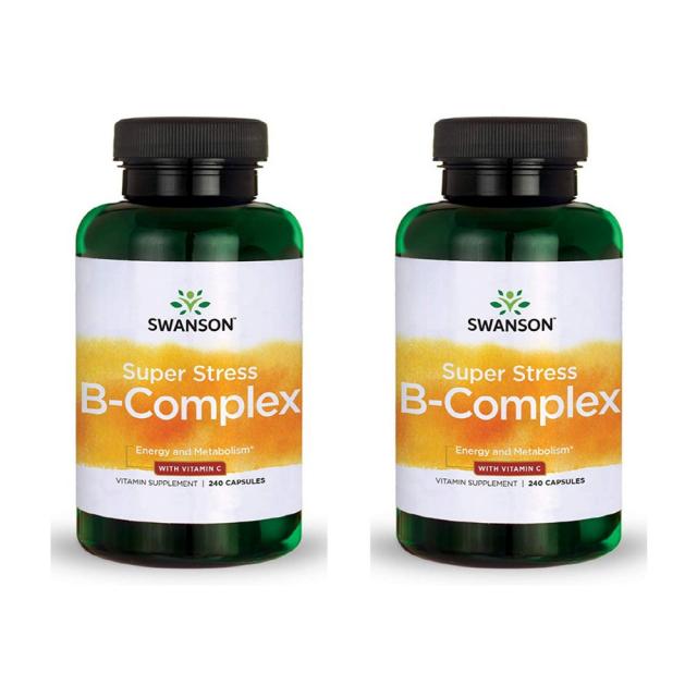 Swanson 스완슨 비타민B 비타민C 콤플렉스 Vitamin B-Complex with C 240정 2병, 2개