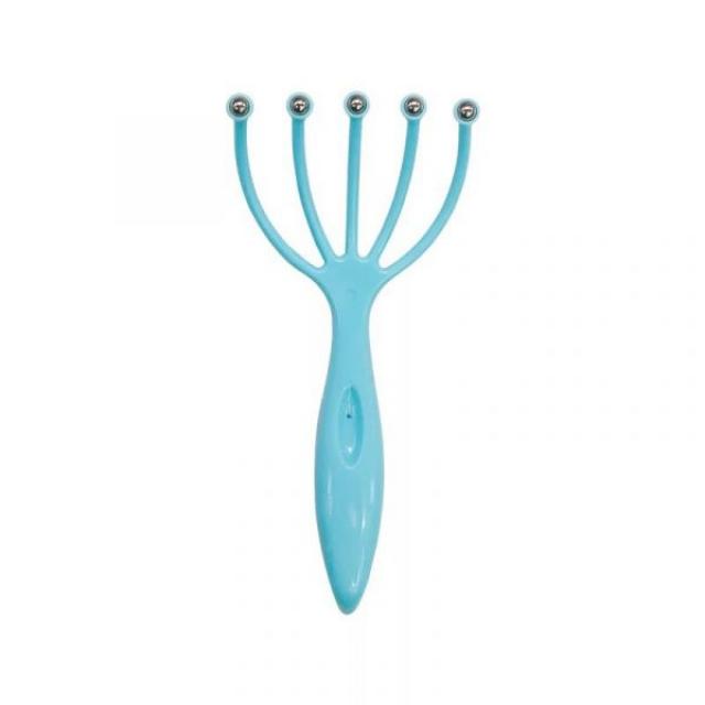 앞뒤가능 마사지건 두피가려울때 셀프마사지도구 시원한마사지 두피샴푸브러쉬 탈모에도움되는 두피각질제거하기 부모님마사지해주기 두피마사지기 문어발 공부하다사용하는 조용한 셀프로근육풀기, 단일사이즈, 5섹션 블루