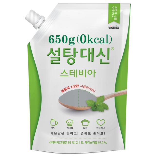 바이오믹스 설탕대신 스테비아 에리스리톨 설탕, 650g, 3개