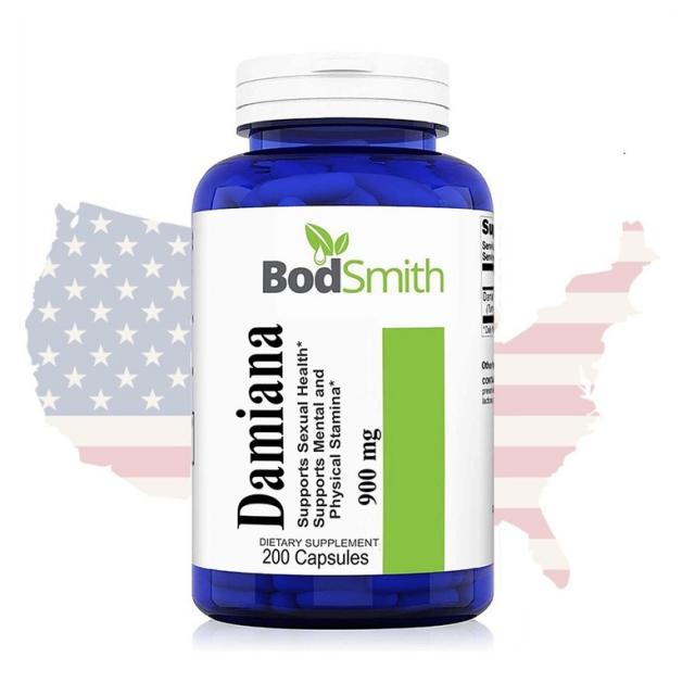 BodSmith 보드스미스 프리미엄 다미아나 Damiana 450mg 200캡슐(병당 약3개월), 1mg, 1개