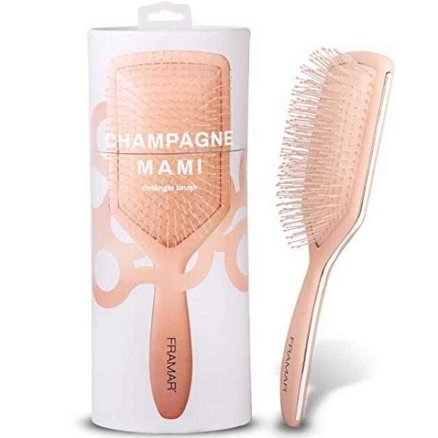 Framar Detangler Brush Paddle Brush – Elegant Detangling Brush No more Tangles Hair Brush – Hair B, Champagne