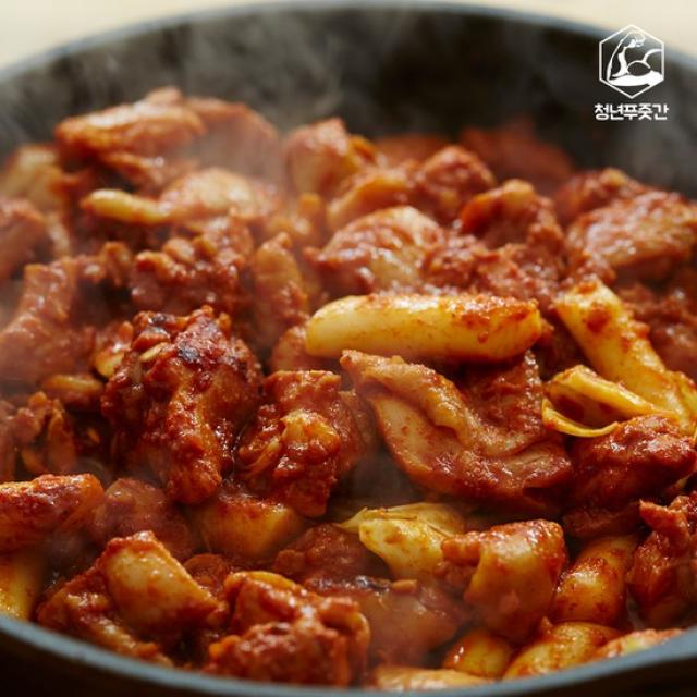 [청년푸줏간] 푸드닭 춘천닭갈비 1kg 2종 / 오리지널 숯불구이용, 01. 푸드닭 춘천양념닭갈비 1kg, 상세설명 참조