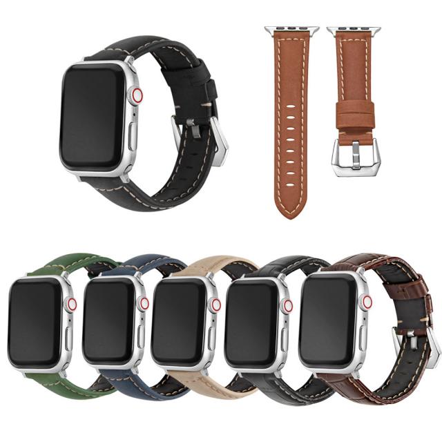 적용 사과폰 IWATCH 234송아지가죽 워치밴드 말 38 42MM