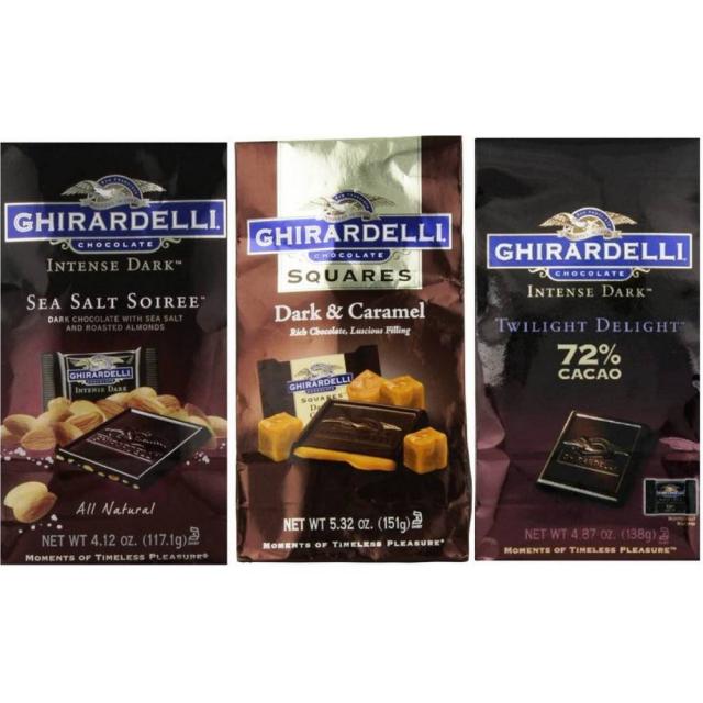 Ghirardelli 다크 초콜릿 연인 3 맛 버라이어티 번들 4.12 5.32oz EA (3 백 종합), 상세설명참조