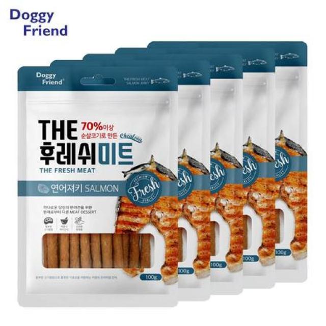 휘핏 반려동물고기간식 맛있는 개고기간식 연어 5개, 상세페이지 참조