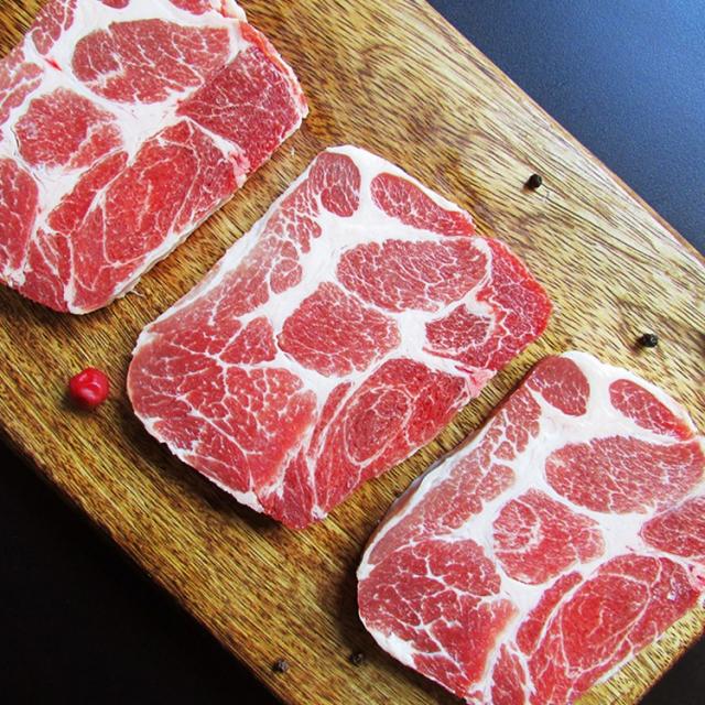 더푸드마켓 듀록 흑돼지 구이용 목살 1kg 1팩 구이용 1kg 두께2cm 