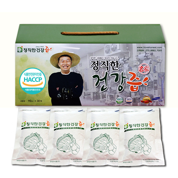 정직한건강즙 정직한 양배추브로콜리즙 국내산, 90포, 110ml