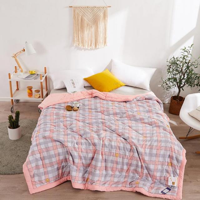 여름이불 세탁가능 빨간색 낮잠 영 이불 심플 귀여운 에어컨이불, C20-N36-희색이 만면