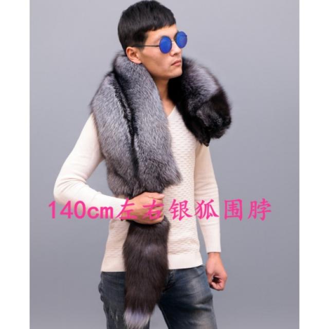 [해외]여성악세사리 큰 실버 여우 칼라 여우 전체 대리석 여우 모피 실제 모피 목도리 골든 아일랜드 붉은 여우 모피 눈이 왕