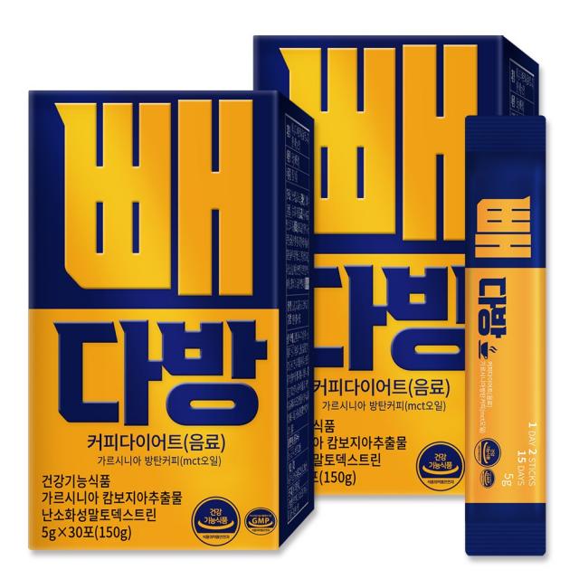 순수식품 빼다방 커피 5000mg*60포 다이어트 음료 가르시니아, 5g, 60개