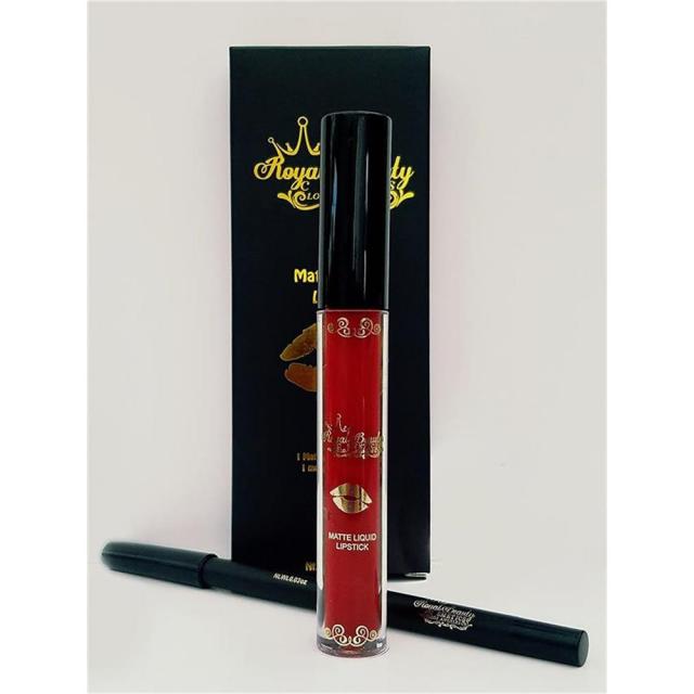 Royal Beauty Cosmetics Los Angeles L.A. 롱 착용 매트 립 키트 레드 카펫 Long Wearing Matte Lip Kit Red Carpet, 단일상품, 단일상품