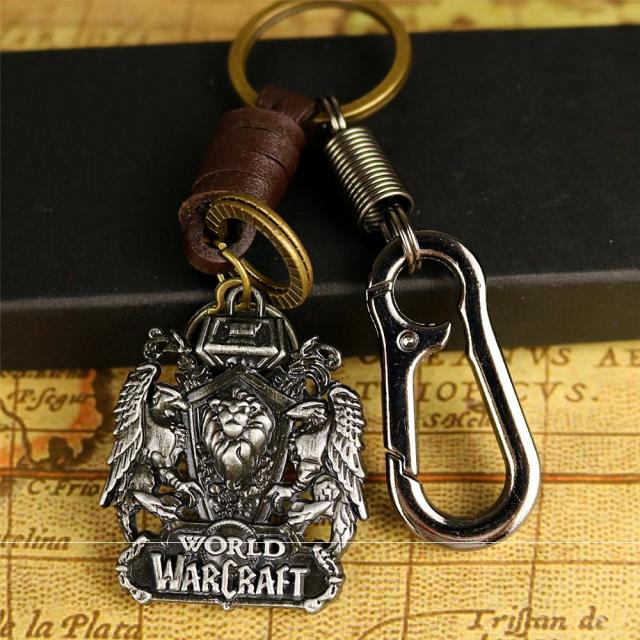 엠블럼 2차원 마수 세계 게임 주변 자동차 열쇠고리 걸이식 부락 연맹 휘장 소가죽 커플용품, T08-고은 연맹 진피 밧줄+허리버클(선물포장)