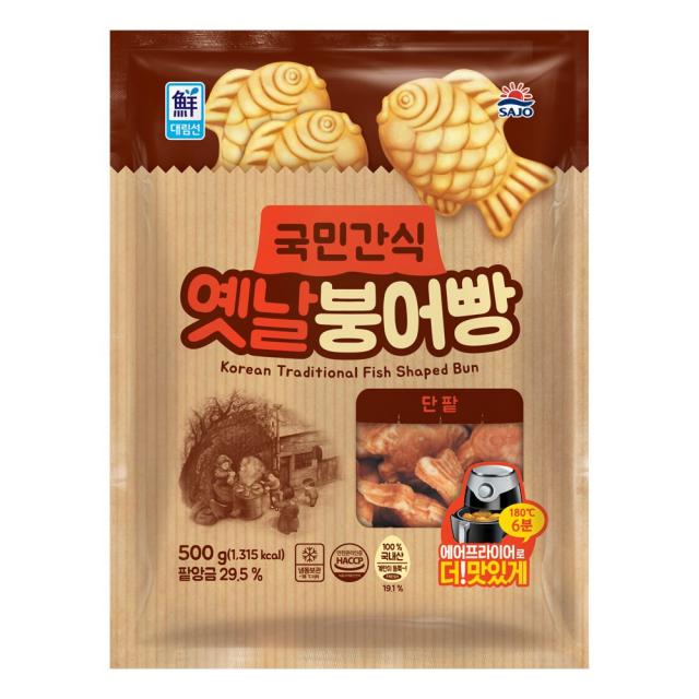 대림선 국민간식 옛날 붕어빵 단팥 500g, 단품