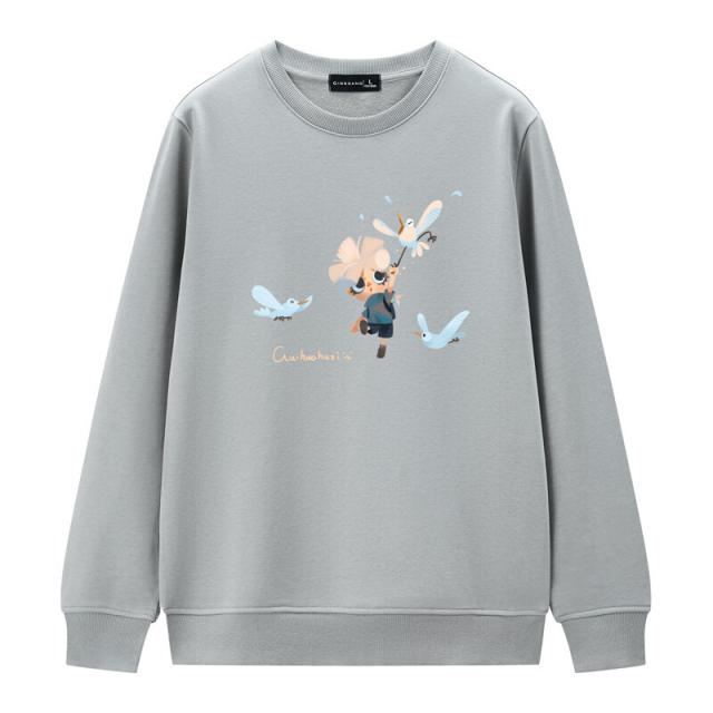 맨투맨 수염을 묘사하다 연명 지오다노 남자 오리지널제작 아동취향 만화 라운드넥 상의 2710948703