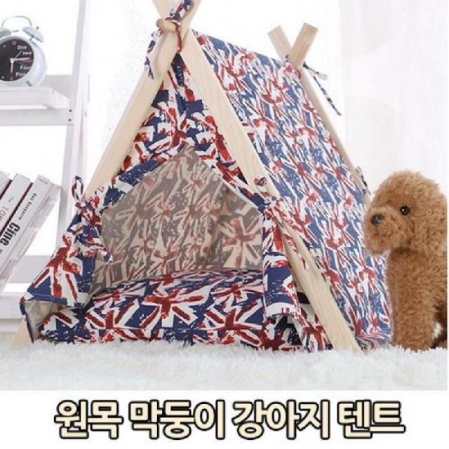 [AQW_7903909] (모델 : 1번 런던감성) 원목 막둥이 강아지 텐트, 1번 런던감성