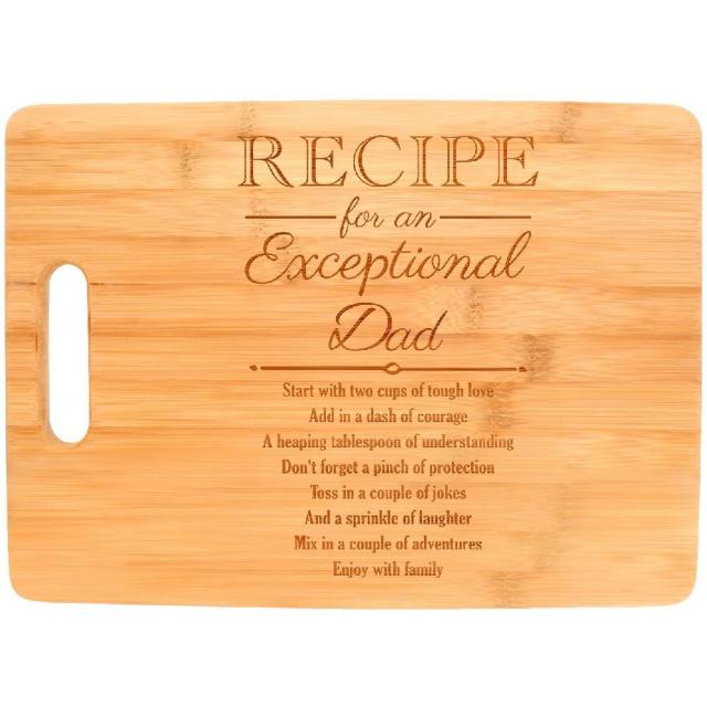 ThisWear 도마 예외적 아빠 도마 큰 사각형 대나무 아버지의 날 선물 레시피, 상세페이지참조