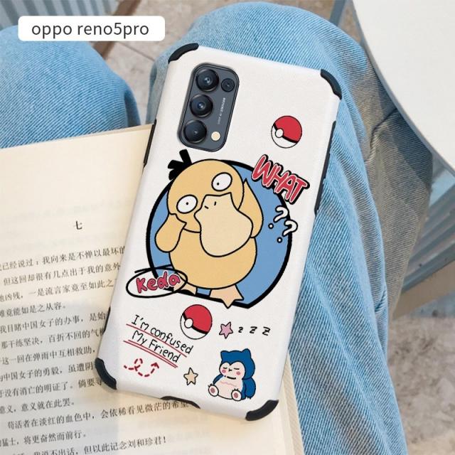 리네트 도달 오리 OPPORENO5 여성 풀팩토리 충격흡수 애니메이션 실리콘이 있다 부드러운케이스 명주실 무늬 인싸템